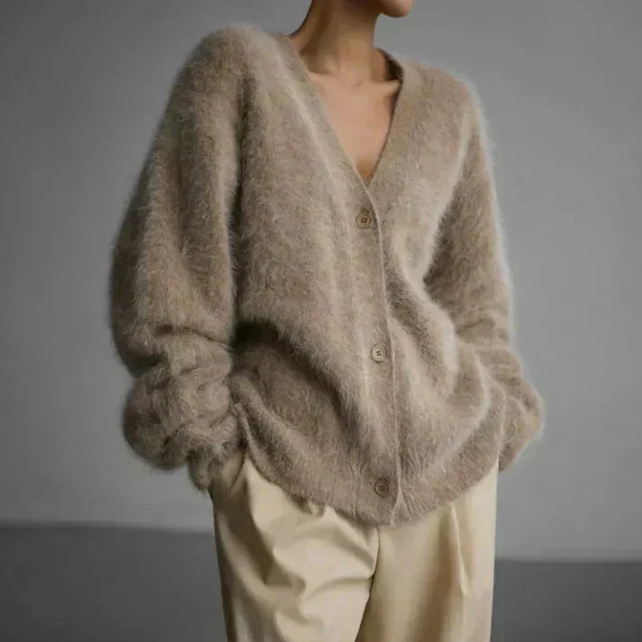 Soft Women's Winter Wool Cardigan Sweater