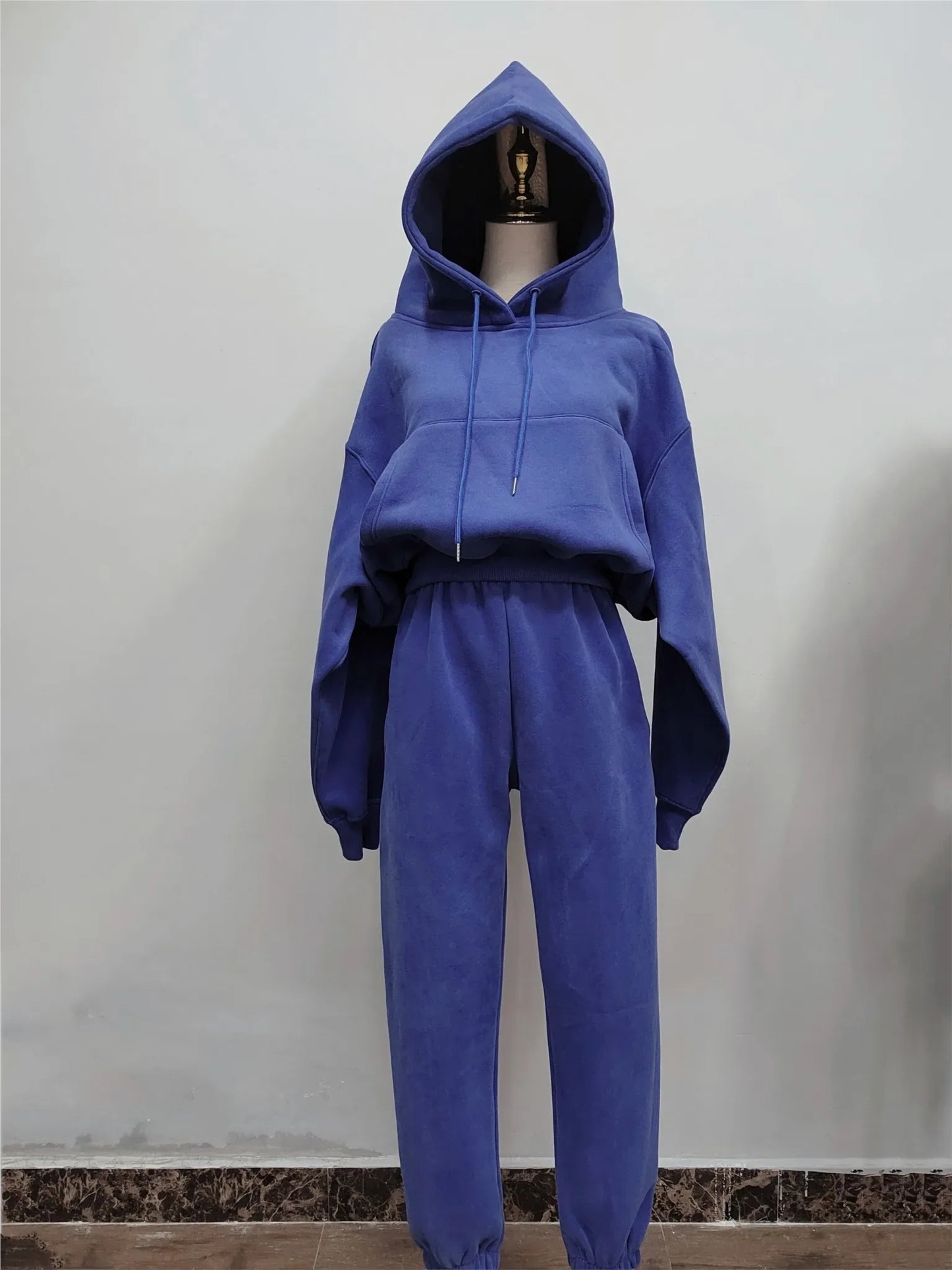 Warm Women's Fleece Hoodie and Jogger Set
