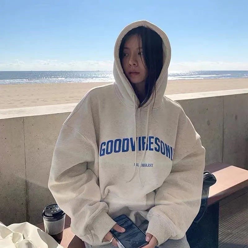 Cozy Women's Oversized Winter Hoodie with Fun Design - VogeLuxe