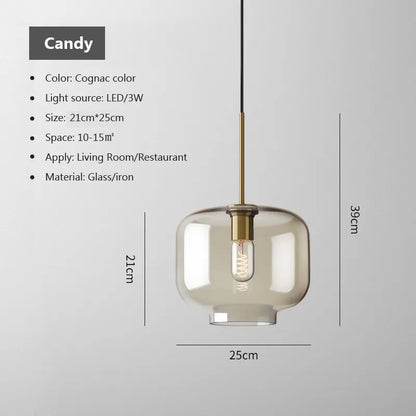 Sleek Metal LED Hanging Lamp