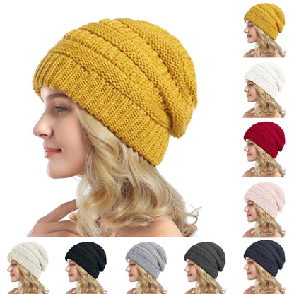 Thick Warm Cable Knit Hat