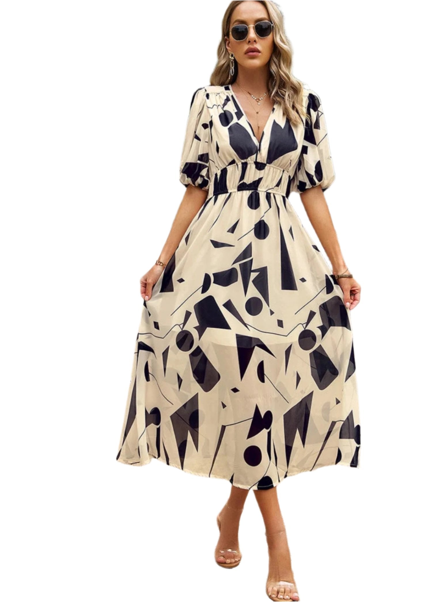 Stylish Summer Midi Dress Lightweight Design - BritishElegance