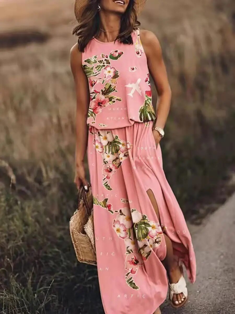 Vibrant Summer Maxi Dress for Women - VogeLuxe