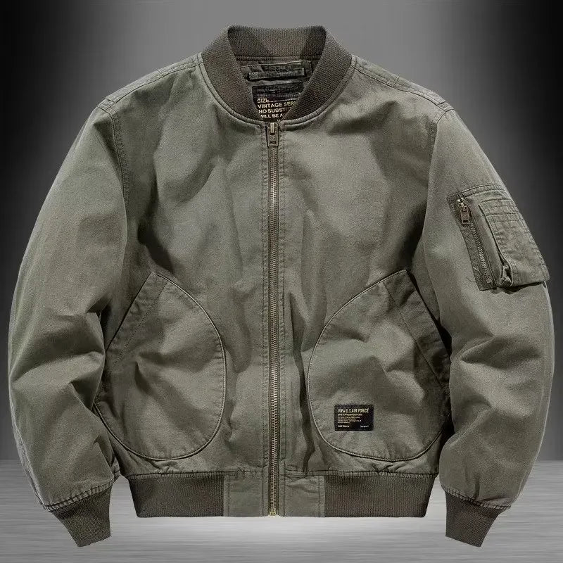 Casual Classic Cotton Bomber Jacket – Comfortable Urban Wear