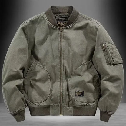 Casual Classic Cotton Bomber Jacket – Comfortable Urban Wear