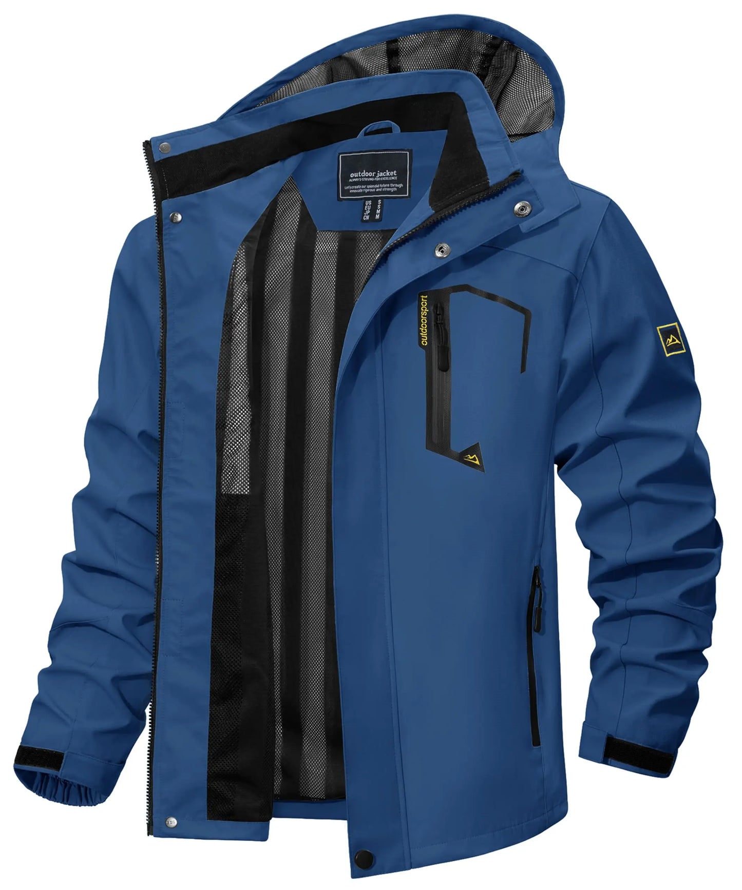 Breathable Water Resistant Men's Windbreaker Coat