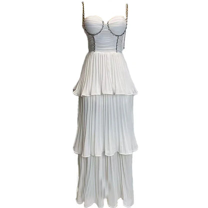 Luxury V-Neck Sleeveless Formal Evening Gown