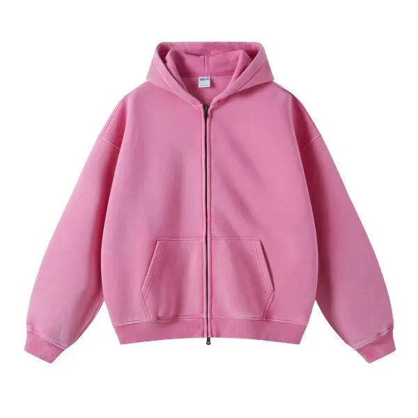 Premium Distressed Full Zip Urban Hoodie