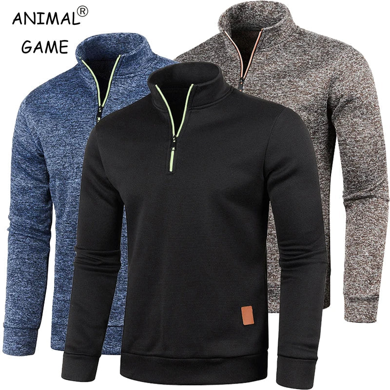 Warm Men's Fleece Pullover Jacket - VogeLuxe