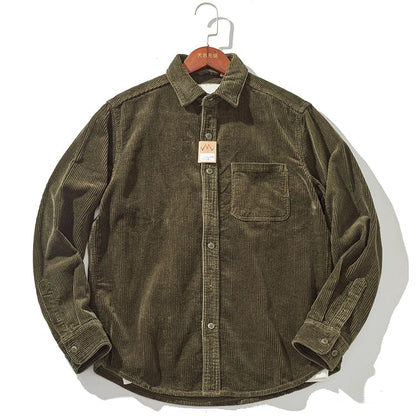 Warm Corduroy Mens Jacket - Fitted Winter Coat