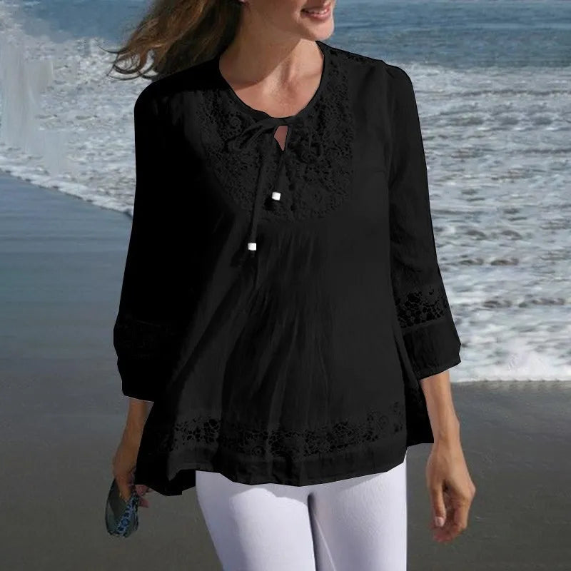 Lightweight Breathable Floral Blouse – Casual Summer Top