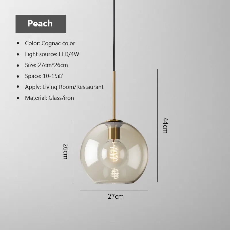 Sleek Metal LED Hanging Lamp