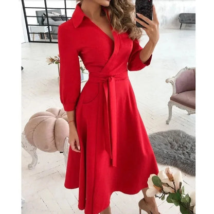 Elegant Women's Wrap Around Dress