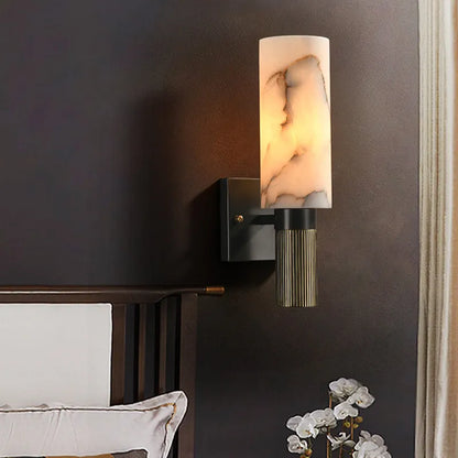 Elegant White Marble Table Lamp