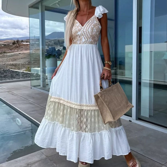 Chic Lightweight Long Summer Dress - VogeLuxe