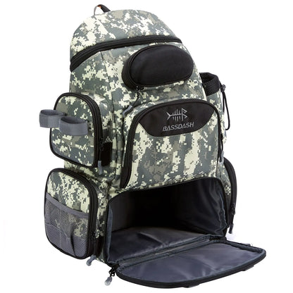 Waterproof Fishing Gear Backpack with Rod Holder & Pockets