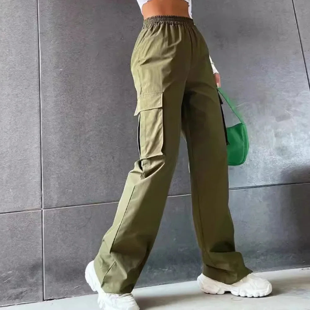 Ladies Comfortable Loose Fit Cargo Pants - BritishElegance