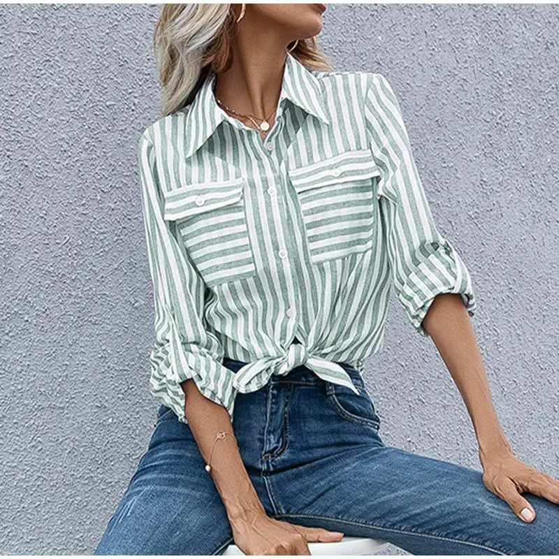 Classic Striped Shirt for Ladies - Elegant Style