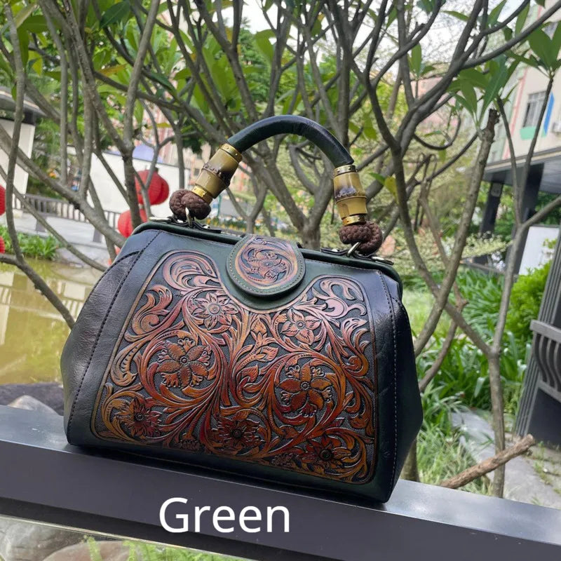 Genuine Leather Classic Ladies Shoulder Handbag