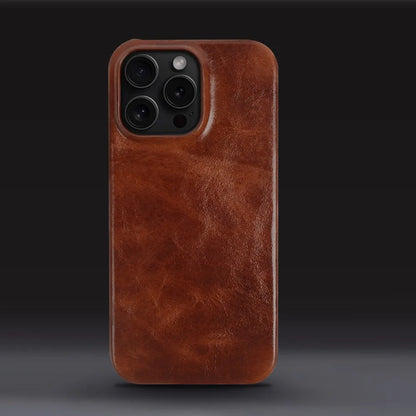 Premium Leather iPhone Cover Genuine Handmade Cowhide
