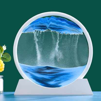 Decorative Glass Hourglass With Colorful Moving Sand