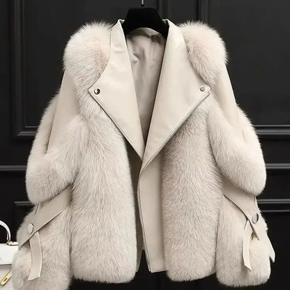 Plush Fake Fur Coat – Cozy Winter Parka