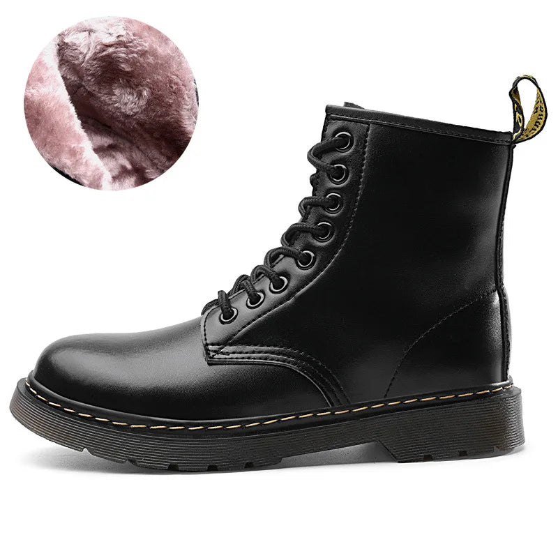 Insulated Leather Waterproof Chelsea Ankle Boots