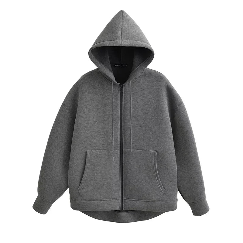Comfy Women's Large Hooded Sweatshirt with Pockets