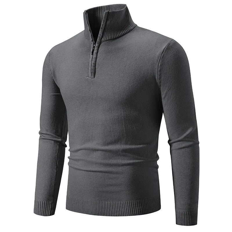 Comfy Men's Quarter Zip Winter Sweater