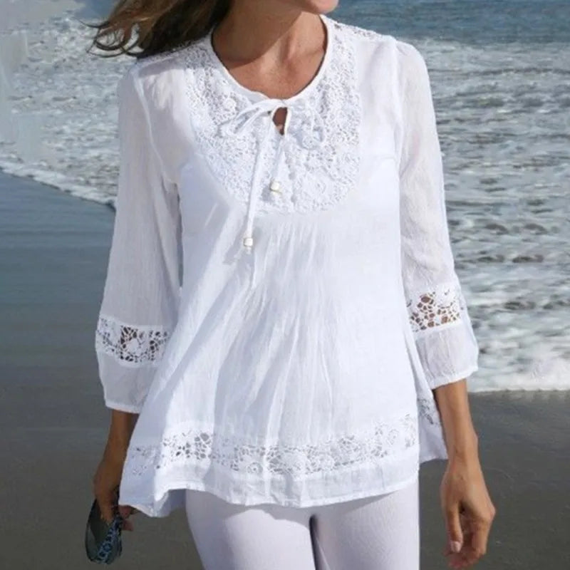 Lightweight Breathable Floral Women's Blouse - VogeLuxe