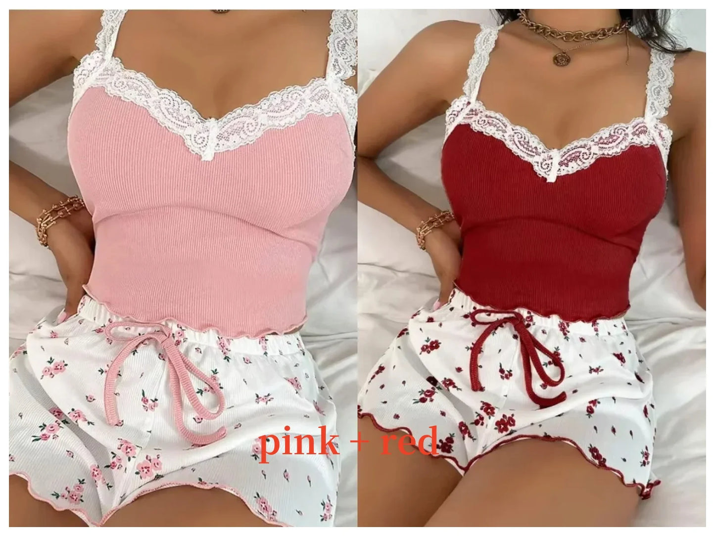 Ladies Soft Floral Sleep Pajama Set