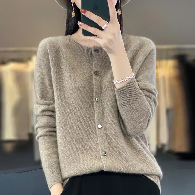 Soft Women's Open Front Wool Sweater