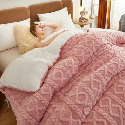 Plush Lamb Cashmere Heavy Winter Throw Blanket