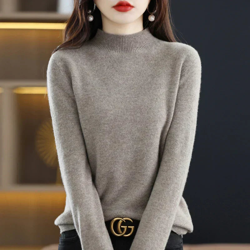 Soft 100% Wool Women's Winter Sweater - VogeLuxe