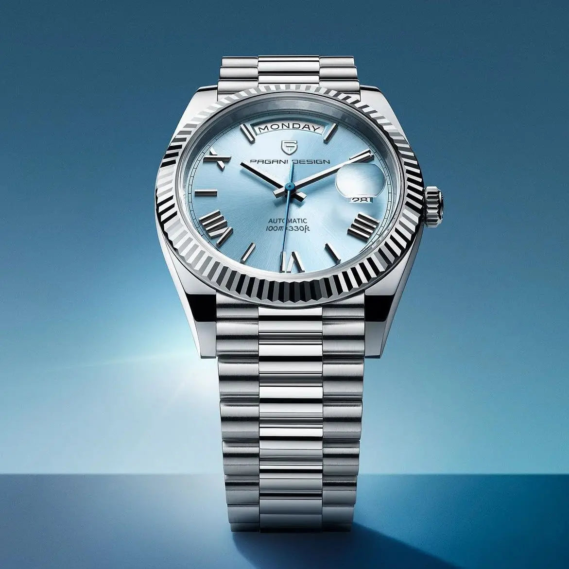 Luxury Automatic Men's Stainless Steel Date Watch - VogeLuxe