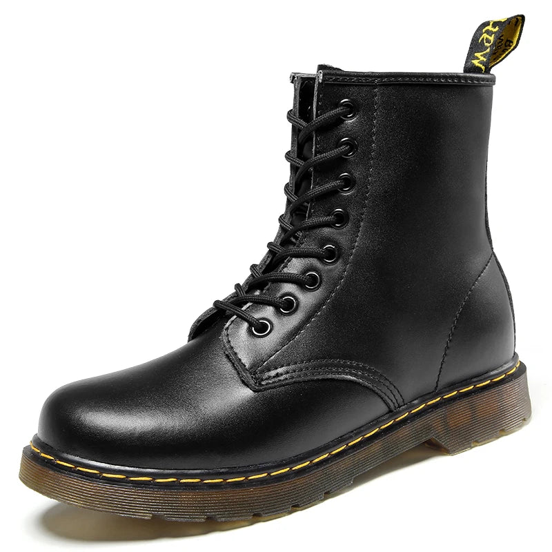 Insulated Leather Waterproof Chelsea Ankle Boots - VogeLuxe