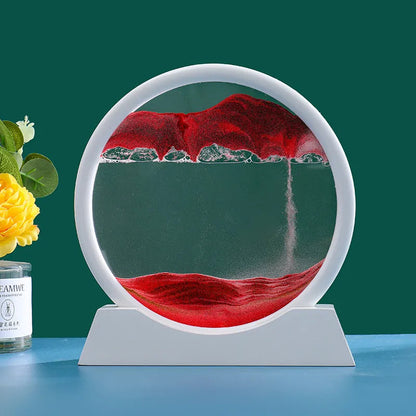 Decorative Glass Hourglass With Colorful Moving Sand
