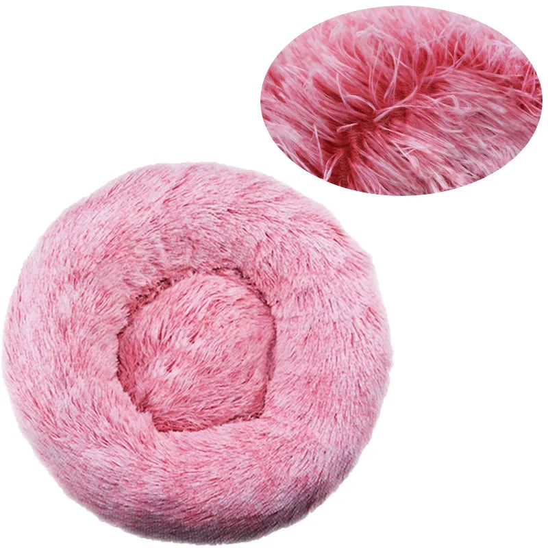 Soft Comfortable Round Pet Bed for Cats and Dogs