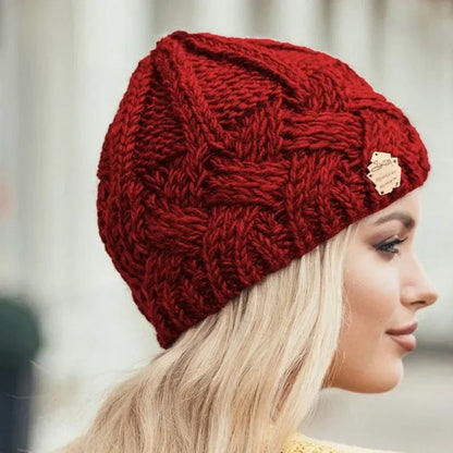 Warm Winter Knit Beanie for Ladies