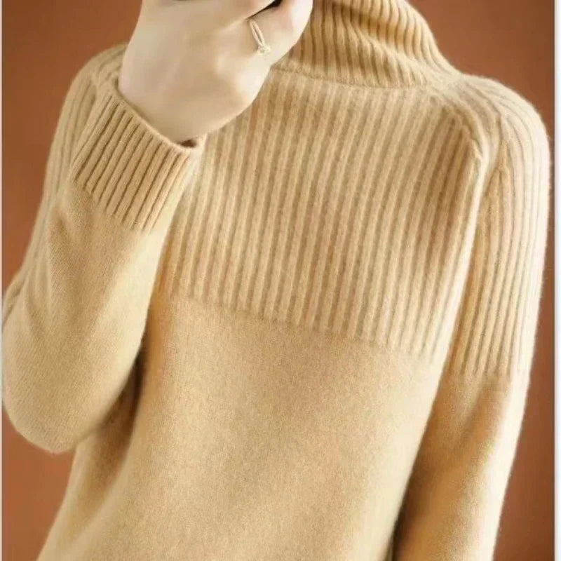 Cozy Women's Soft Wool Turtleneck Sweater
