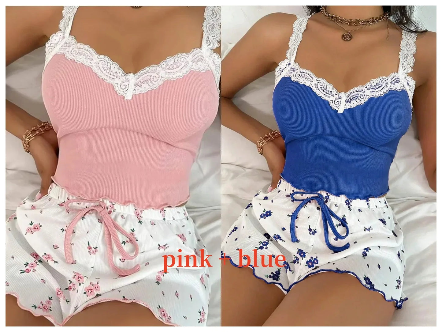 Ladies Soft Floral Sleep Pajama Set