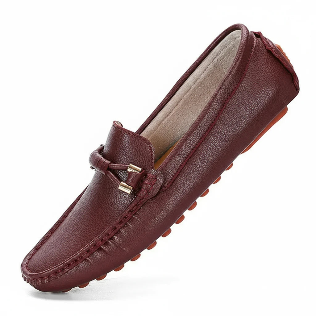 Genuine Leather Slip On Moccasin Shoes