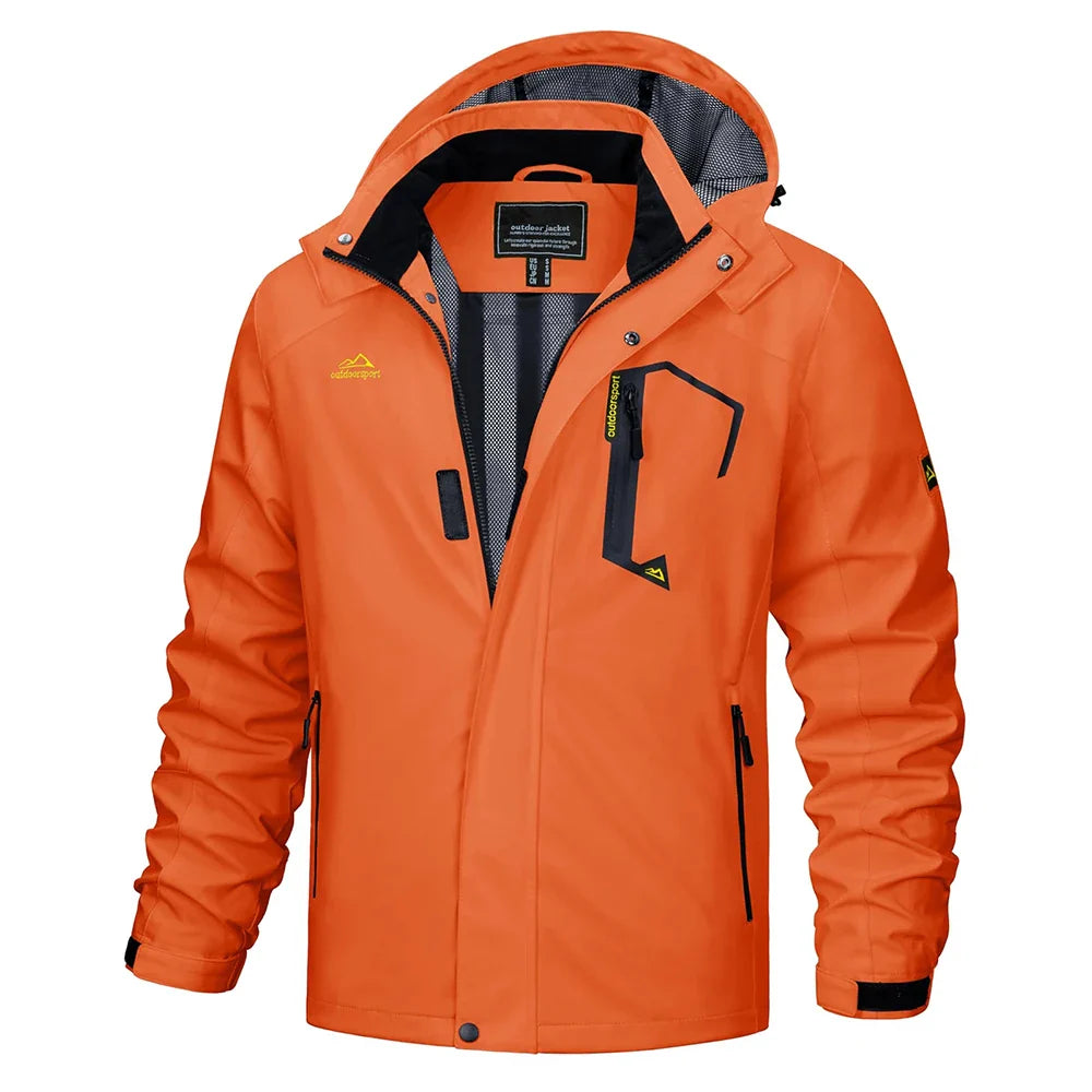 Breathable Water Resistant Men's Windbreaker Coat