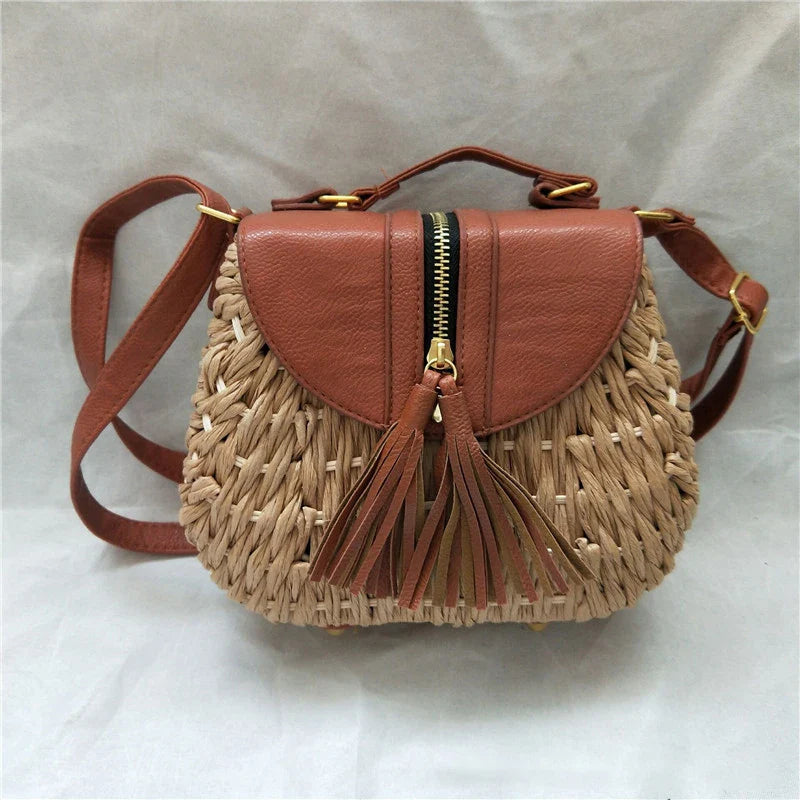 Mini Chic Straw Shoulder Bag
