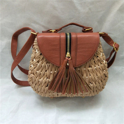 Mini Chic Straw Shoulder Bag