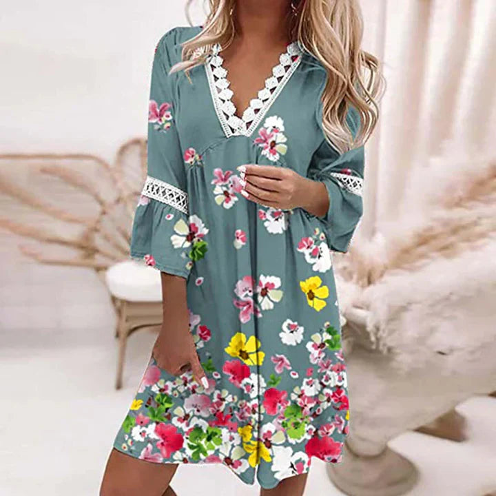 Airy Floral Sundress for Women in Light Fabric