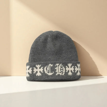 Cosy Graphic Beanie - Warm Winter Knit Cap