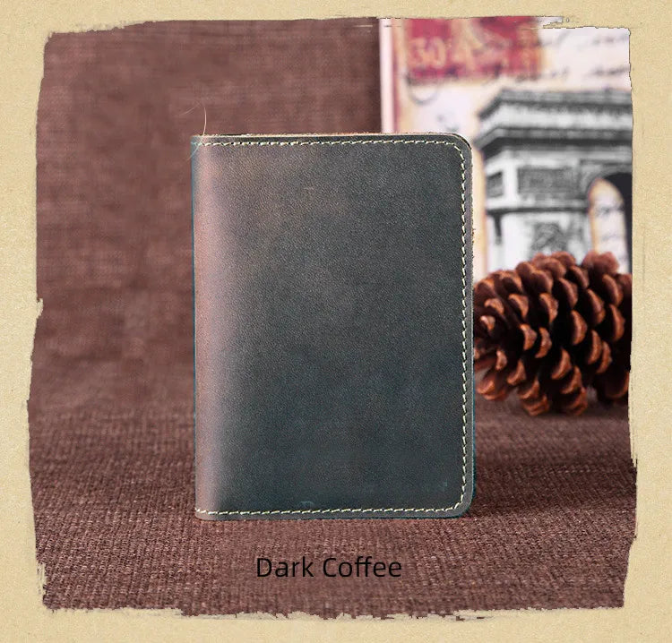 Real Leather Travel Passport Holder