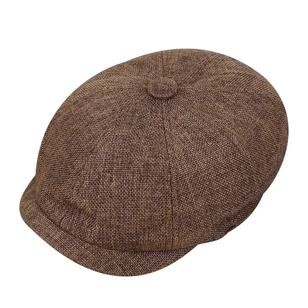 Classic Wool Newsboy Cap - Traditional Unisex Hat