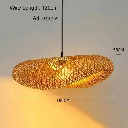 Natural Bamboo Pendant Light Fixture